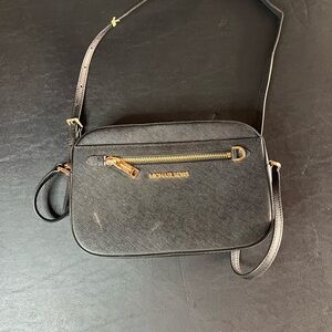 Michael Kors Black and Gold Crossbody Bag